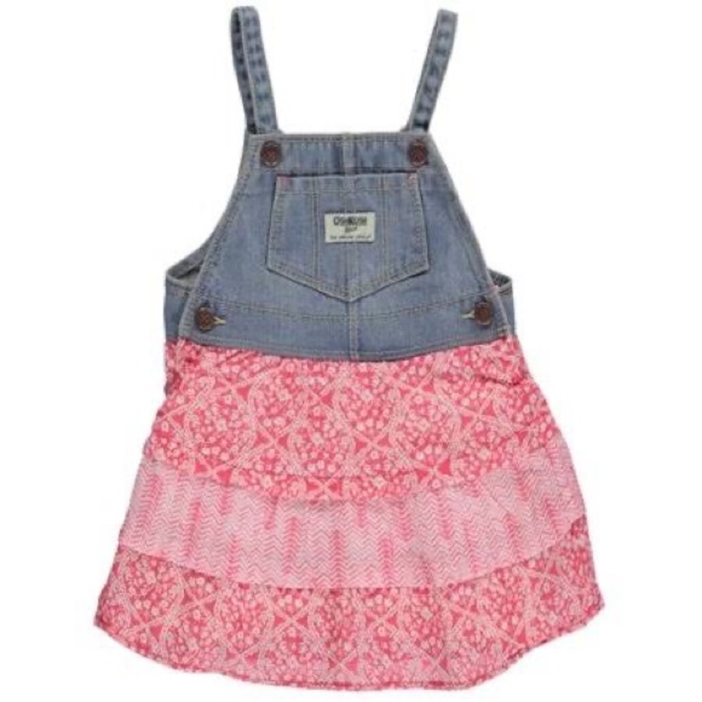 Oshkosh denim jumper ruffle tiered skirt